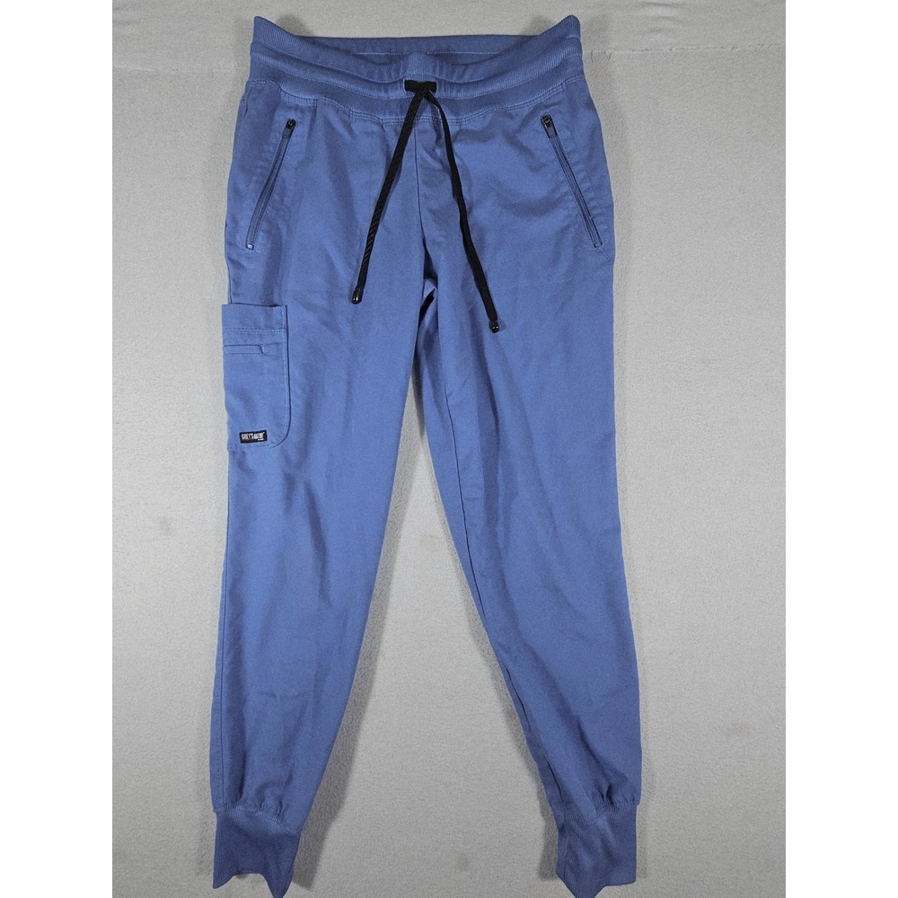 Greys Anatomy Barco Spandex Stretch Scrub Joggers Blue XSP GRSP537P